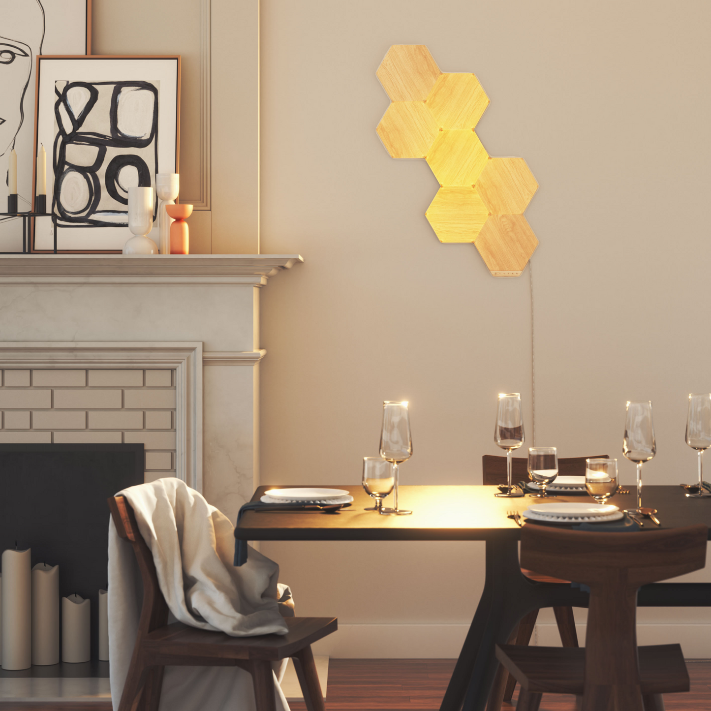 Nanoleaf Elements Wood Look Starter Kit (7 Panels)