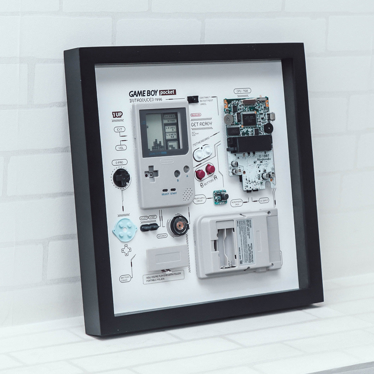 Deconstructed Nintendo Game Boy Pocket Framed Artwork