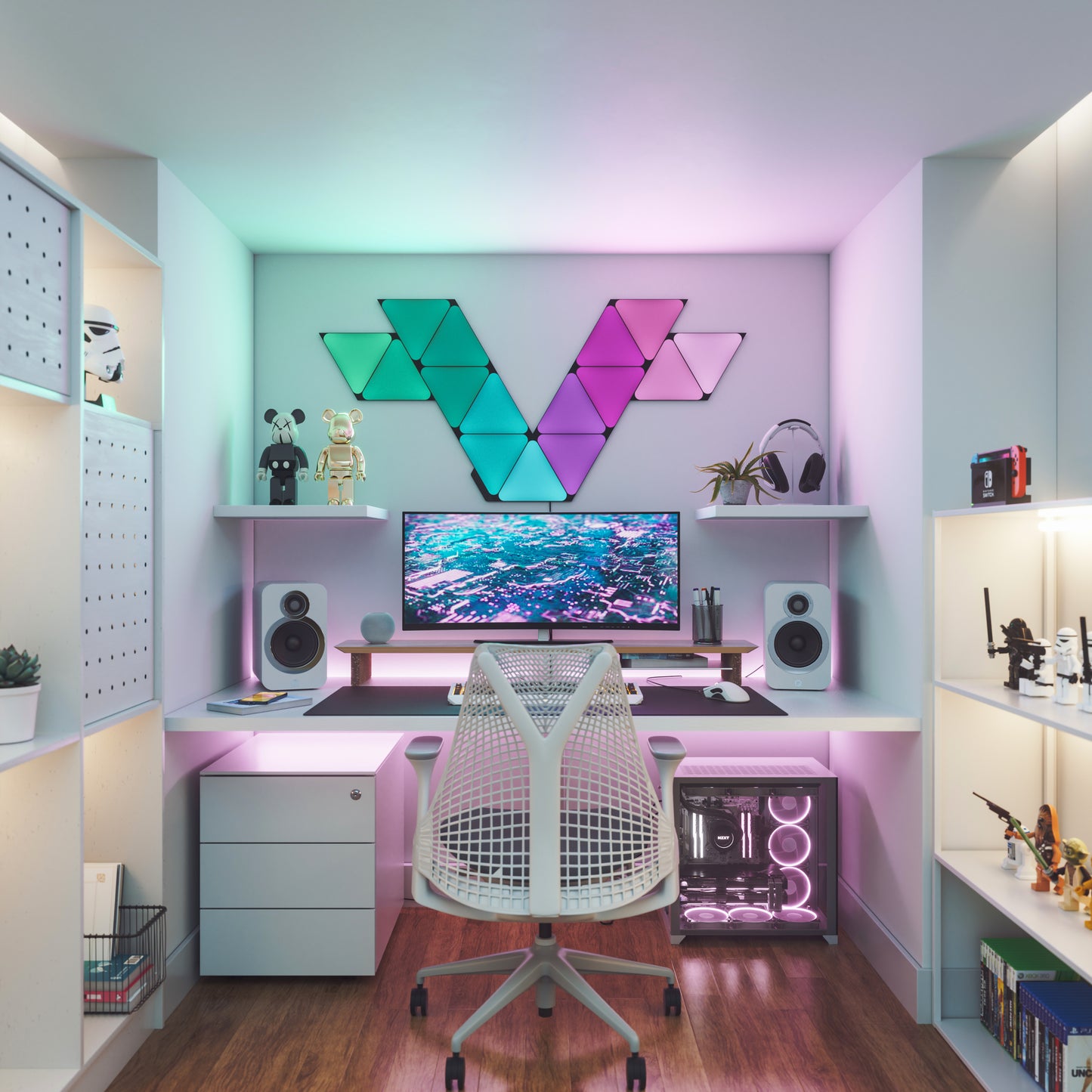 Nanoleaf Shapes Ultra Black Triangles Starter Kit (9 Panels)