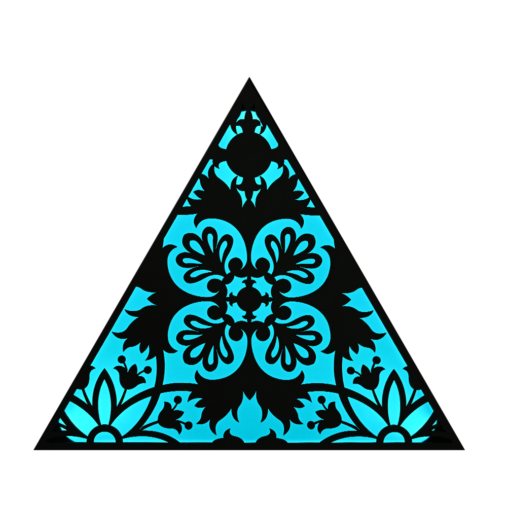 Floral Tile A (Triangles)