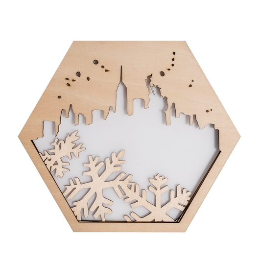 NYC Skyline's First Snow