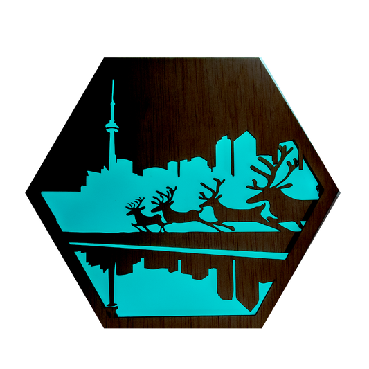 Toronto Skyline Reindeer Gallop