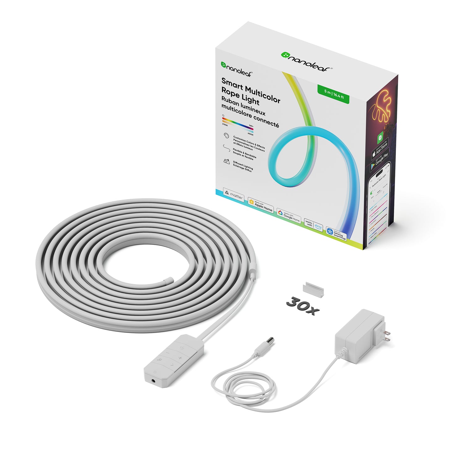 Nanoleaf Matter Smart Multicolour Rope Light (5m)