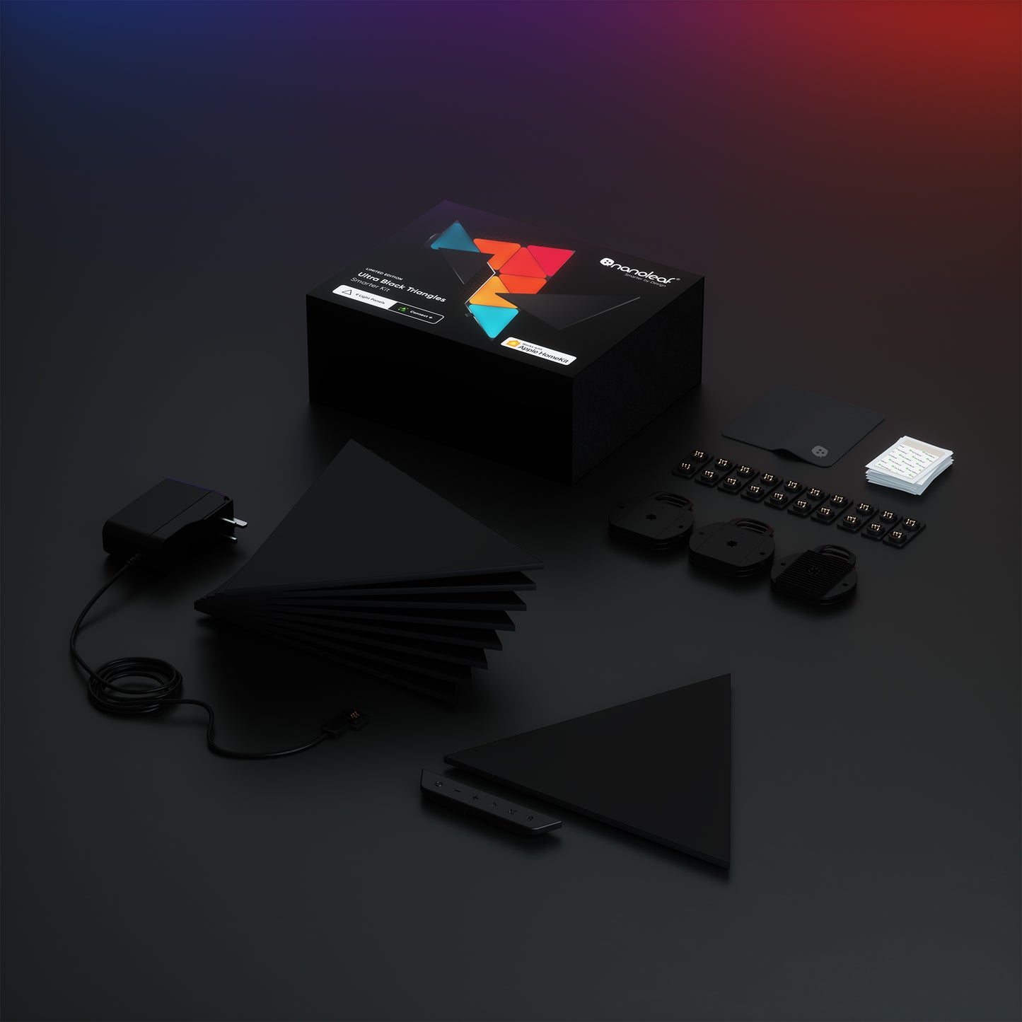 Nanoleaf Shapes Ultra Black Triangles Starter Kit (9 Panels)