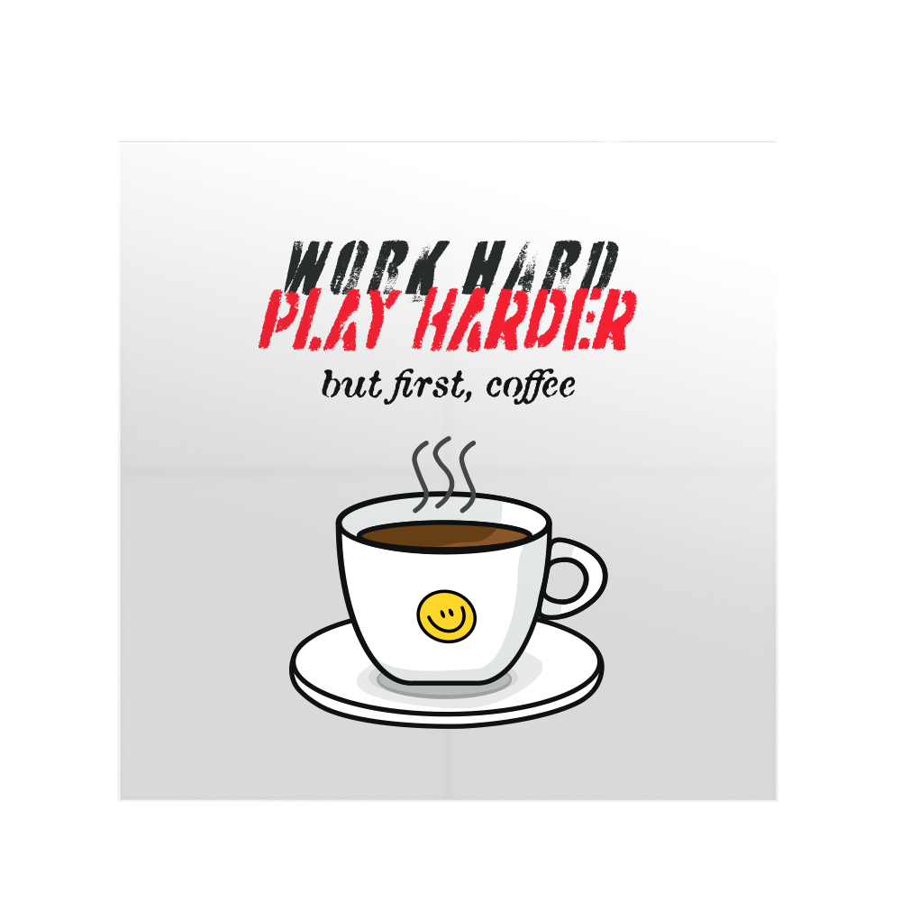 But First, Coffee (Square Sticker)