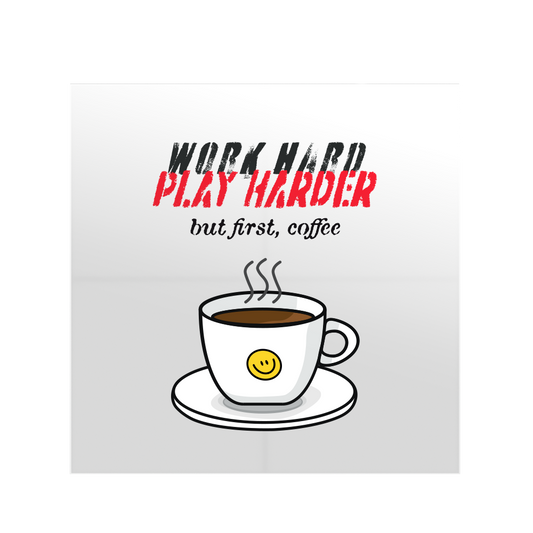 But First, Coffee (Square Sticker)