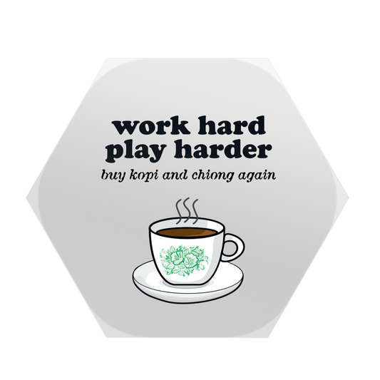 But First, Kopi (Hexagons Sticker)