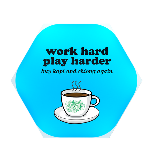 But First, Kopi (Hexagons Sticker)