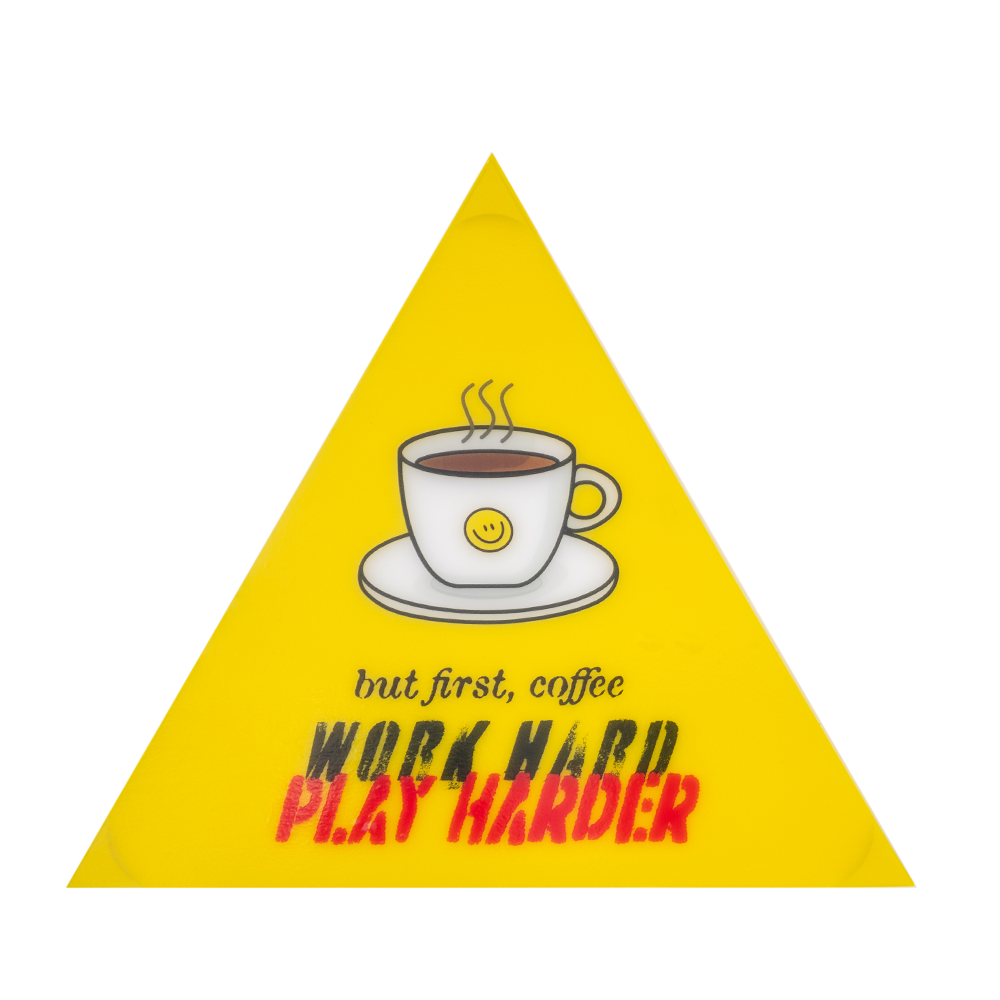 But First, Coffee (Triangle Sticker)
