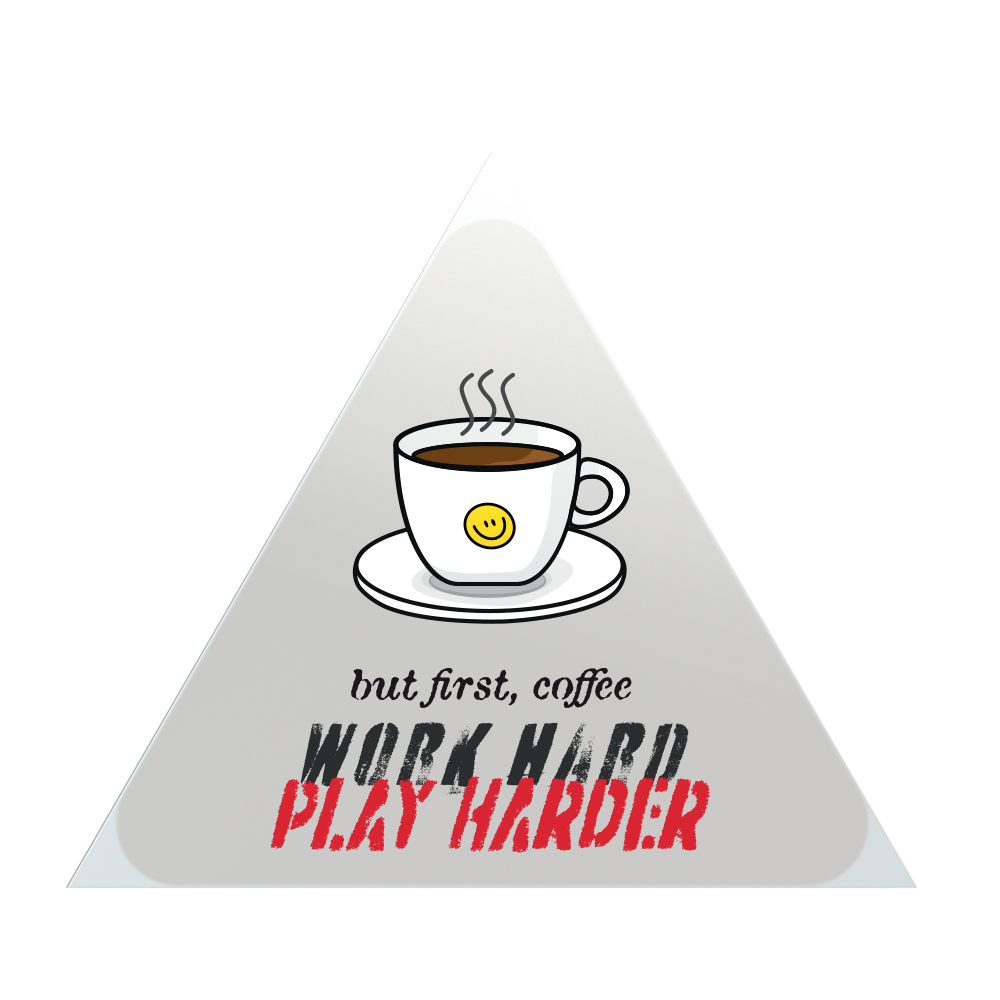But First, Coffee (Triangle Sticker)