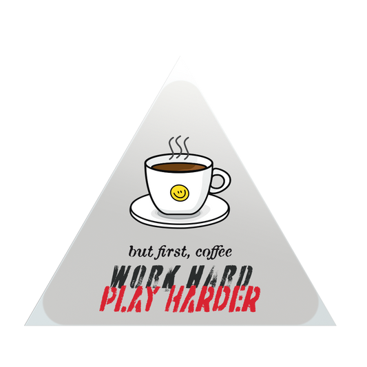 But First, Coffee (Triangle Sticker)