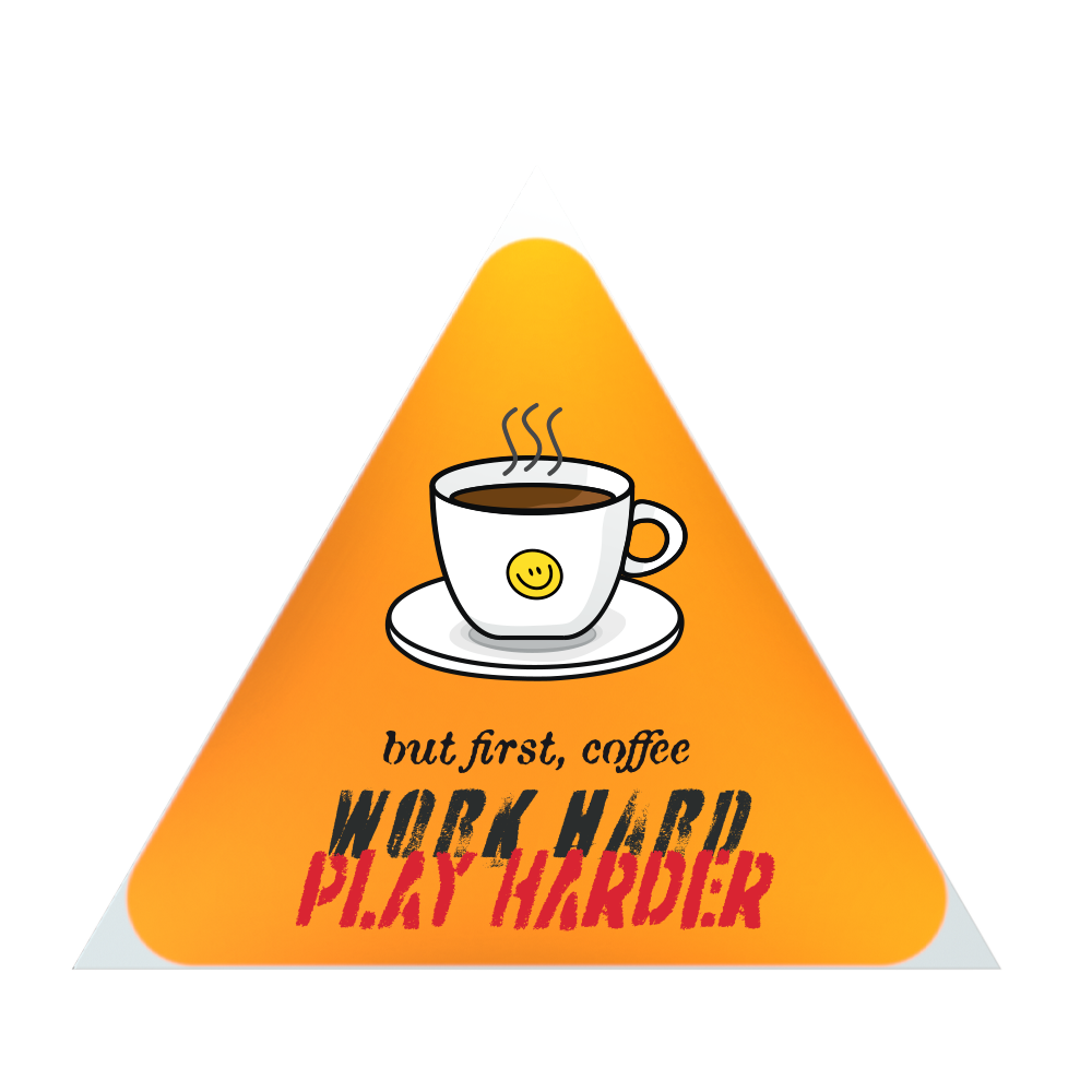But First, Coffee (Triangle Sticker)