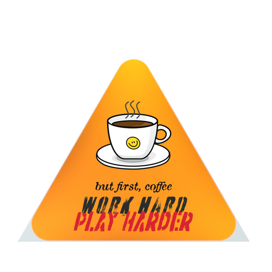 But First, Coffee (Triangle Sticker)