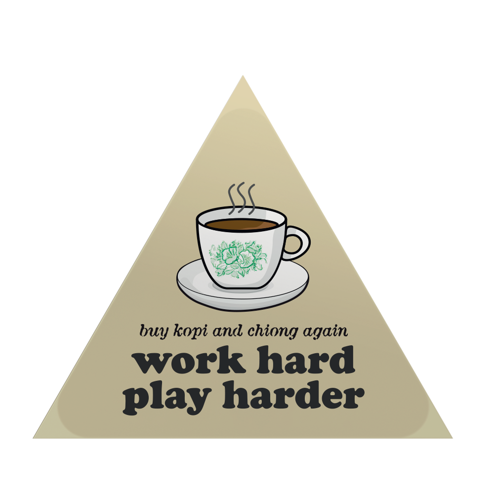 But First, Kopi (Triangles) Sticker