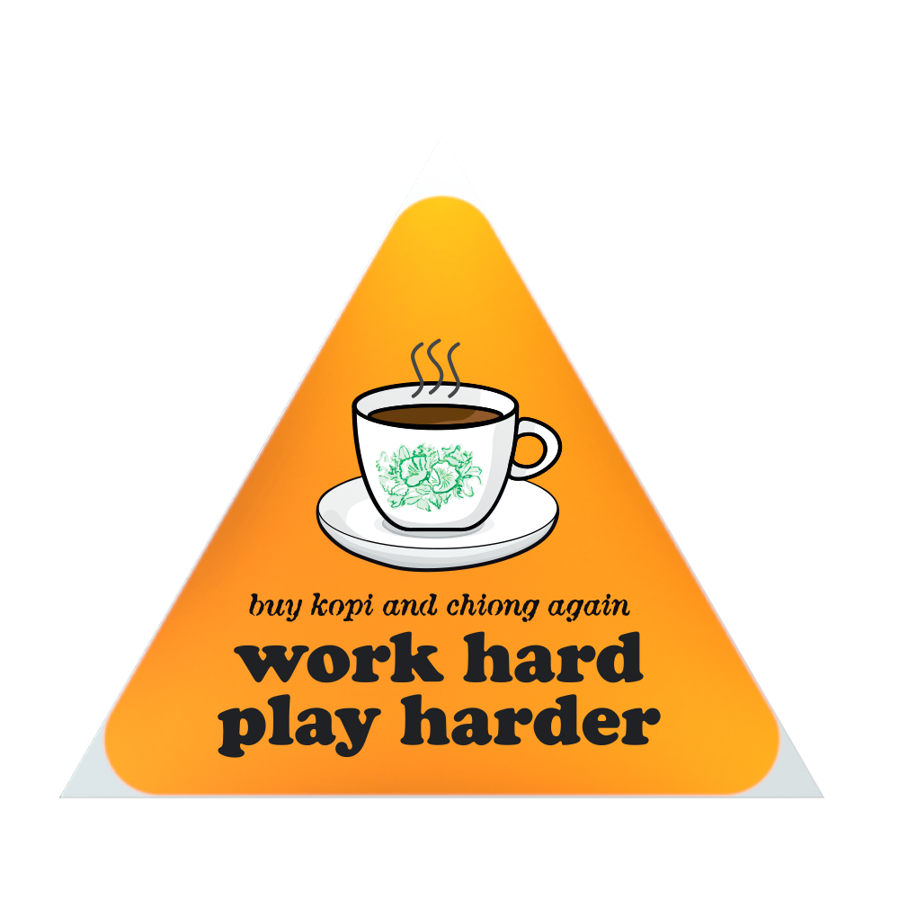 But First, Kopi (Triangles) Sticker