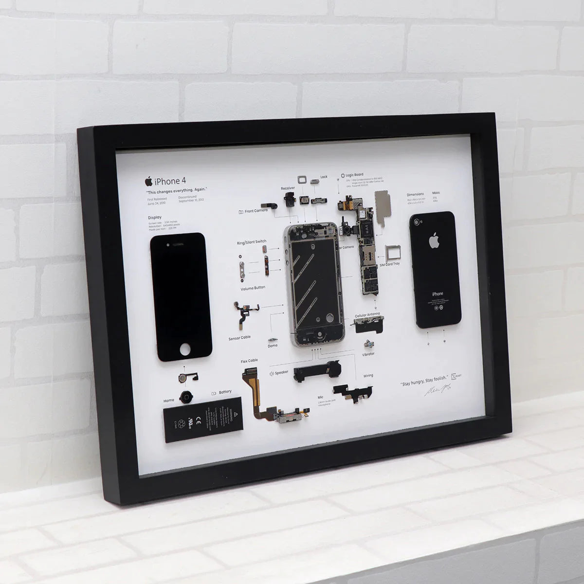 Deconstructed iPhone 4 Framed Artwork