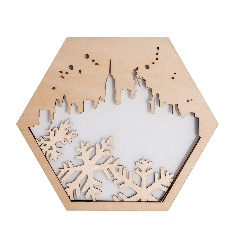 NYC Skyline's First Snow