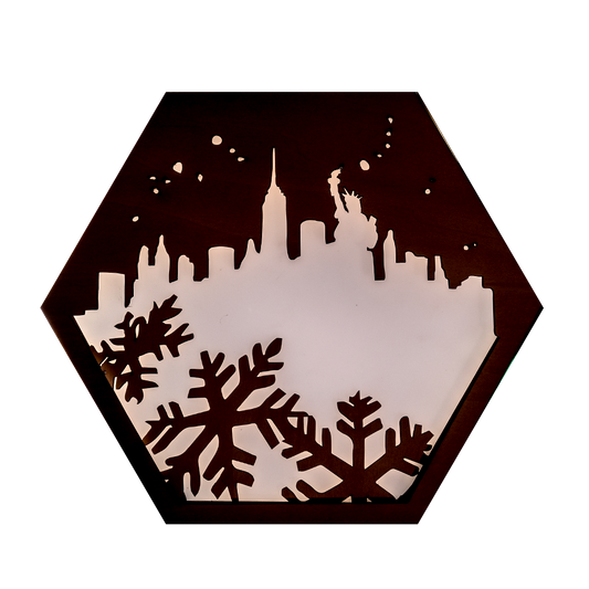 NYC Skyline's First Snow