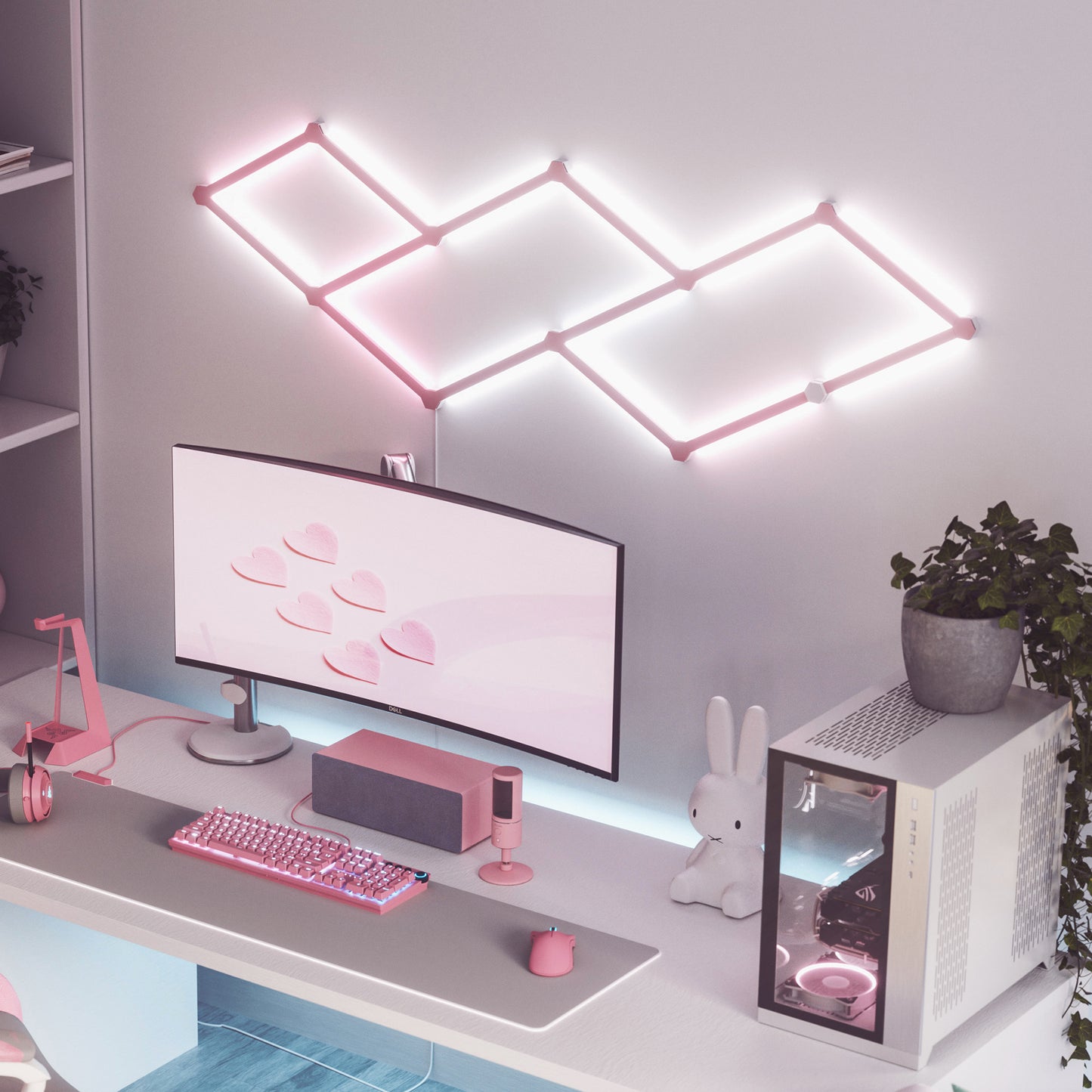 Nanoleaf Lines Skins Matte Pink (9 Pieces)