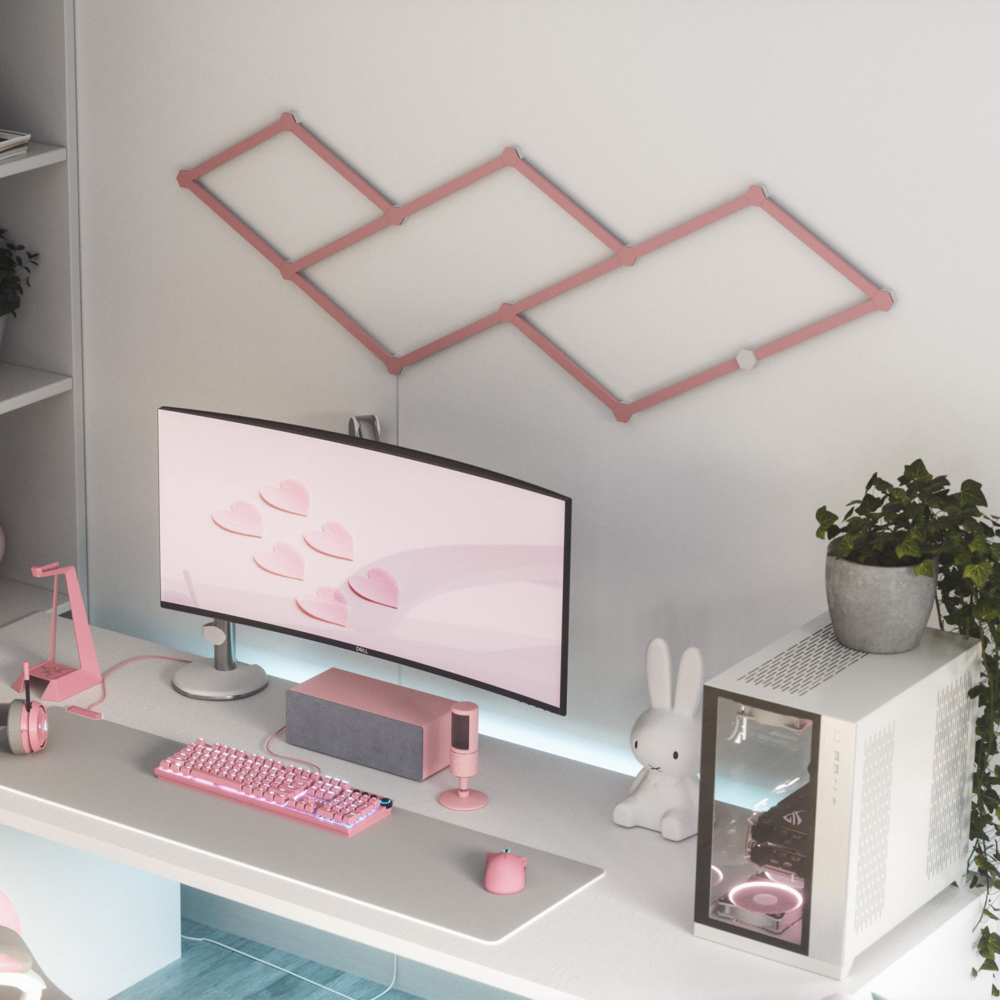 Nanoleaf Lines Skins Matte Pink (9 Pieces)