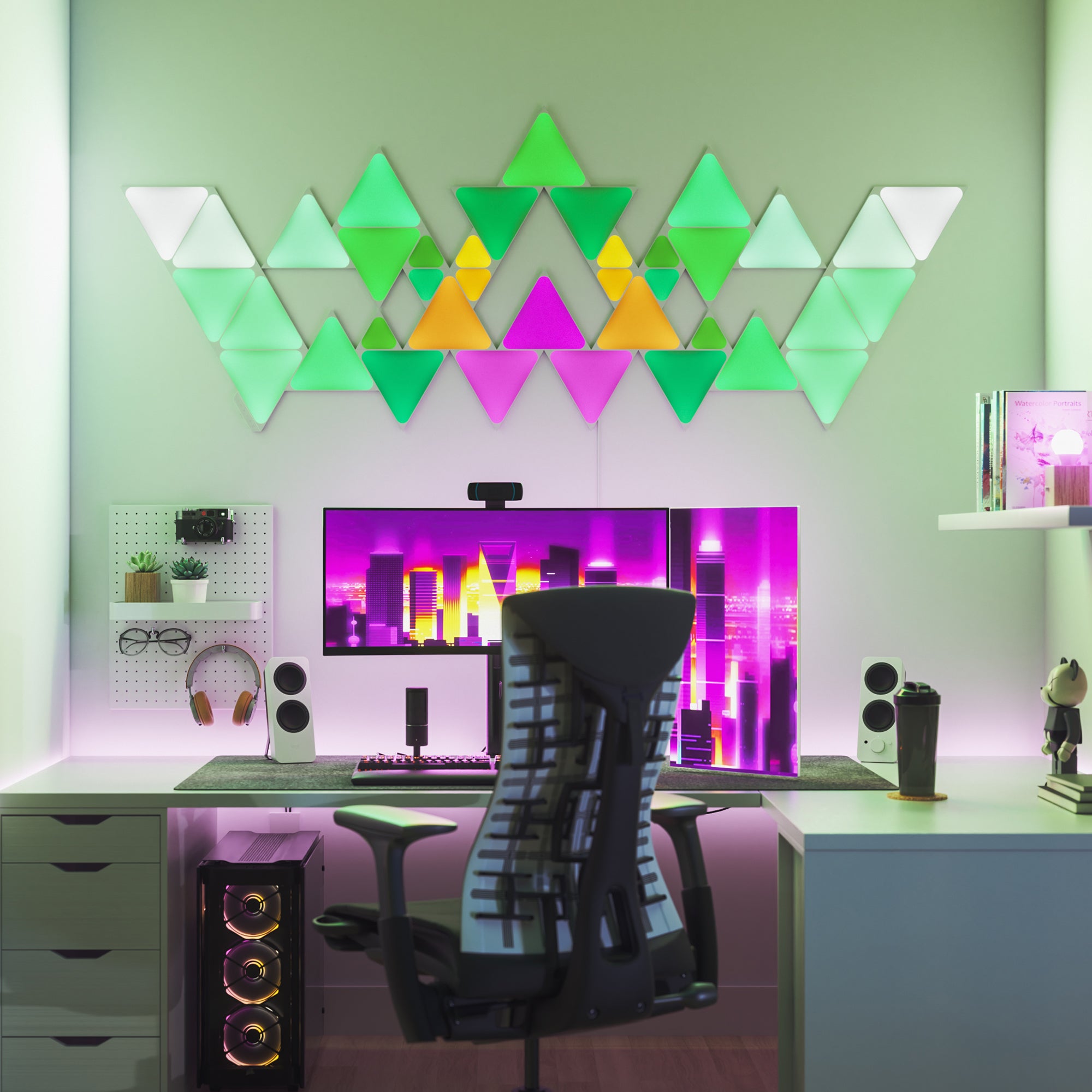 Nanoleaf Shapes Mini Triangle Expansion (10 Panels) – Aurazoe