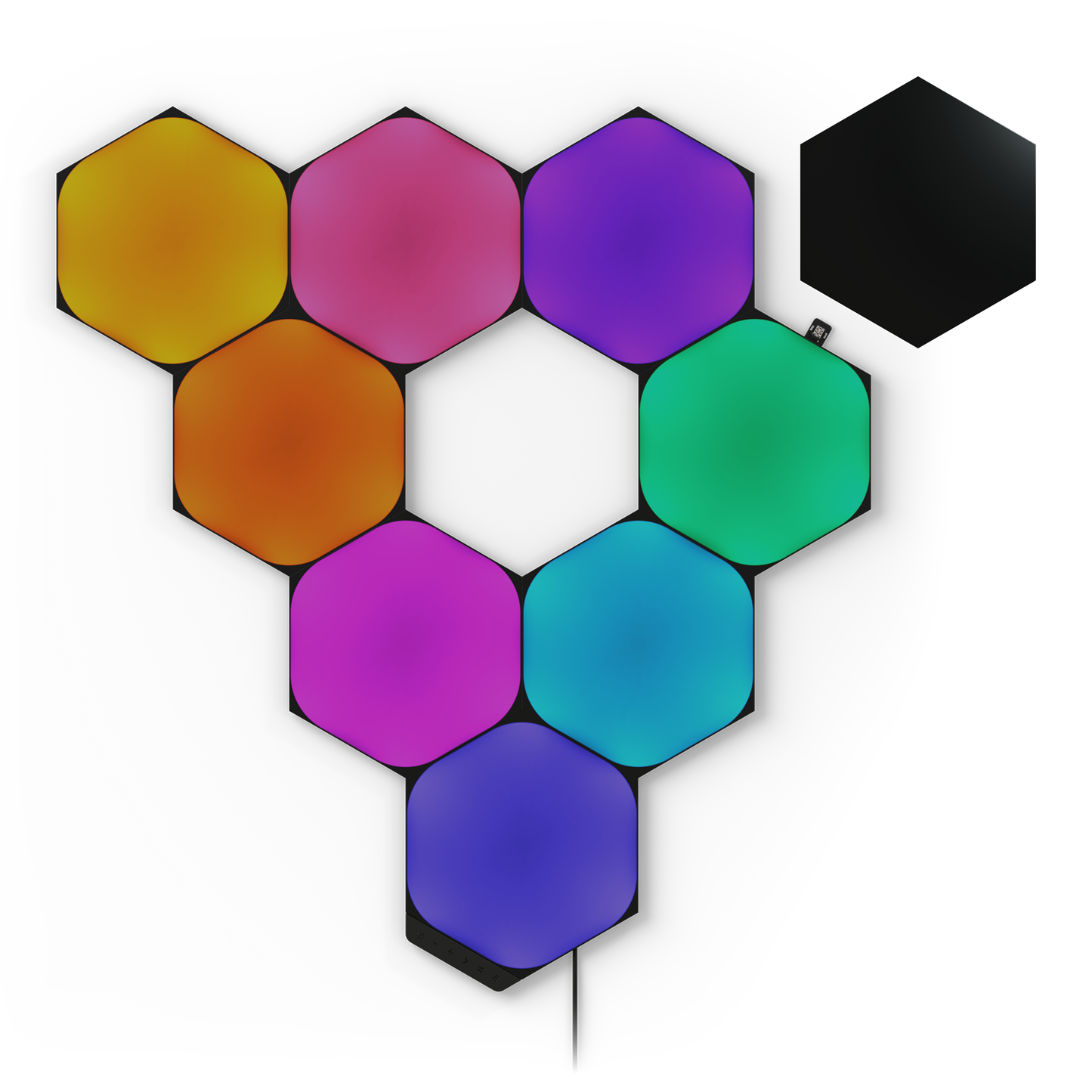 Nanoleaf Shapes Ultra Black Hexagons Starter Kit (9 Panels)