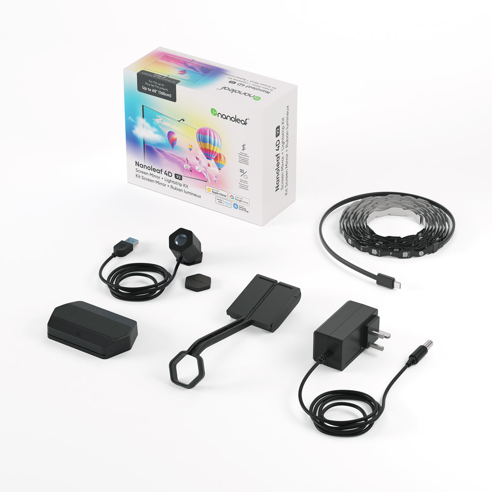 Nanoleaf 4D Screen Mirror + Lightstrip Kit (up to 65") V2 (Length of S ...