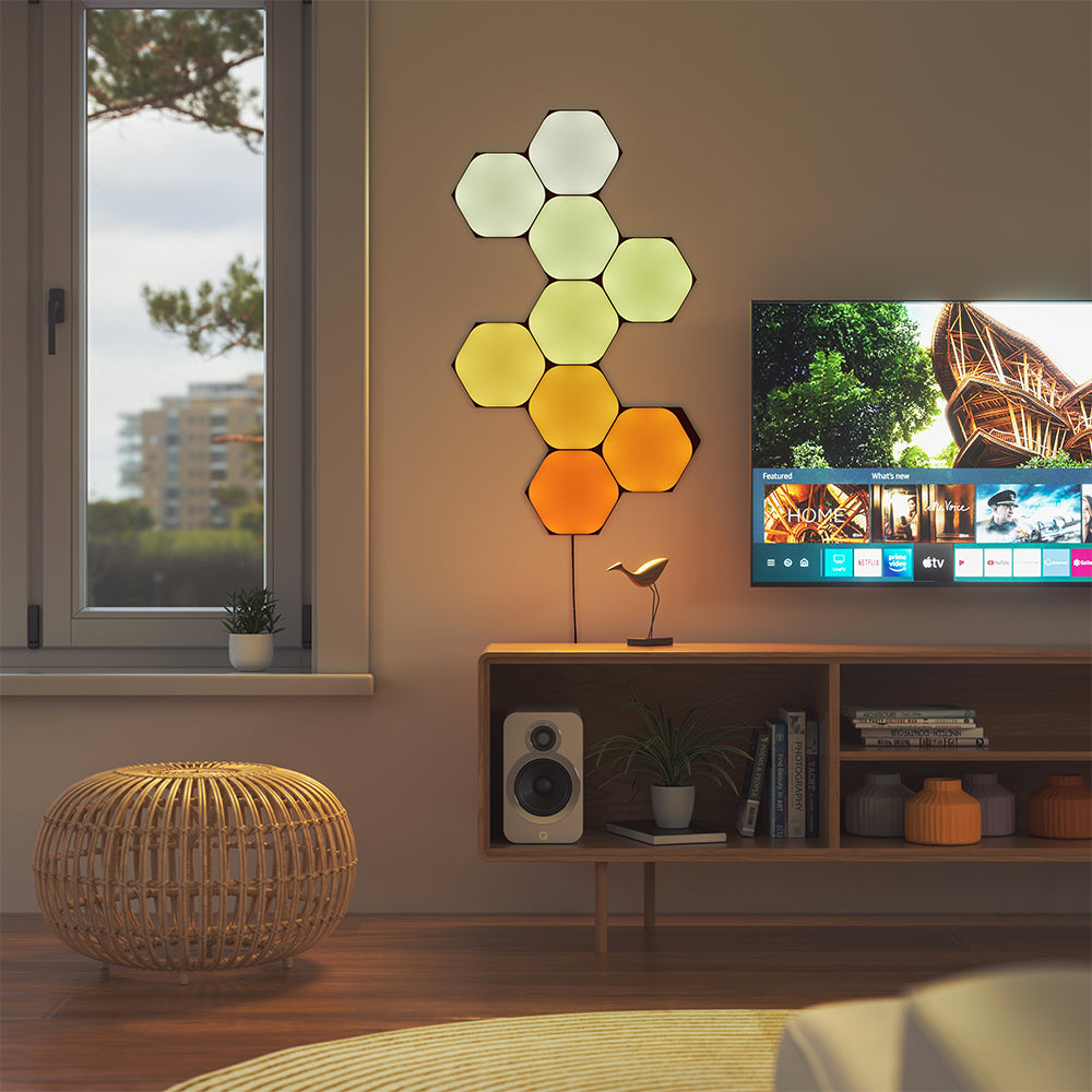 Nanoleaf Shapes Ultra Black Hexagons Starter Kit (9 Panels)